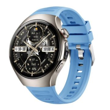 Huawei Watch 5 46mm Blue Corrugated Silicone Band - 1