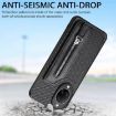 Huawei nova 14 Khaki Carbon Fiber Flip Zipper Wallet Phone Case - 8