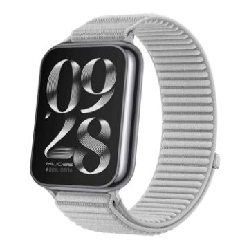 Xiaomi Smart Band 9/8 Pro Gray Woven Nylon Hook Loop Watch Band - 1