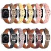 Genuine Leather Watch Band for Apple Watch 46/49/45/44mm - White Pink - 5