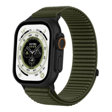 Spruce Green Woven Nylon Watch Band for Apple Watch 46/49/45/44mm - 1