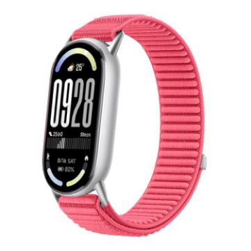 Xiaomi Smart Band 10/9/8 Red Woven Nylon Hook Loop Fastener Band - 1