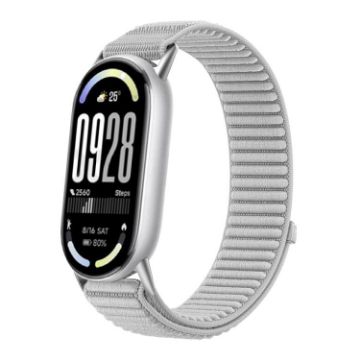 Xiaomi Smart Band 10/9/8 Gray Woven Nylon Hook Loop Watch Band - 1