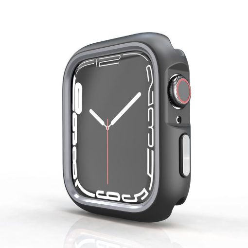 Apple Watch 44mm/45mm Gray Two-Color Half Wrap PC Protective Case - 1