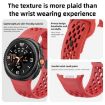 Samsung Galaxy Watch 8 40mm/44mm Black Red Silicone Band - 5
