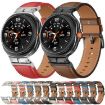 Samsung Galaxy Watch 8 Leather Band 40mm/44mm Red Silver Metal Connector - 3