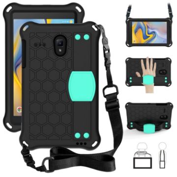 Shockproof Case for Samsung Galaxy Tab A 8.0 (2018) - Black/Aqua - 1