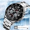 SKMEI 1538 Men's Rose Gold Steel Belt Sports Watch - Large Dial, Multi-Function - 4
