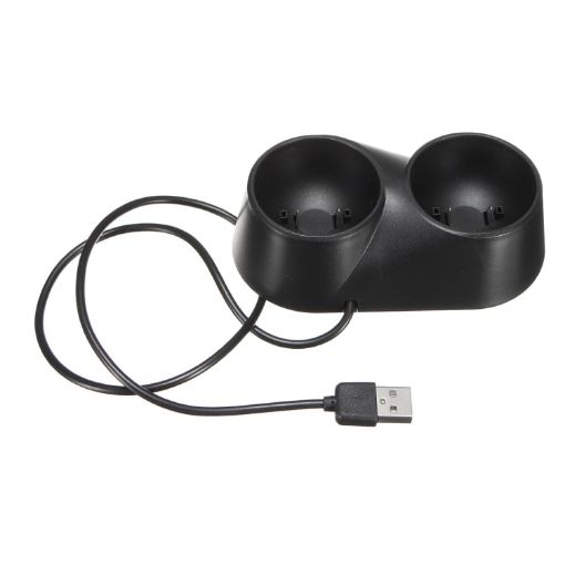 Dual USB VR Controller Charger Dock Stand for PS4 PSVR Move Tool - 1