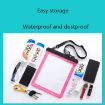 Rose Red Waterproof Transparent Bag for Phone & Small Items - Outdoor Use - 4