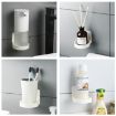 White Bathroom Wall-mounted Toiletries Storage Rack - 6