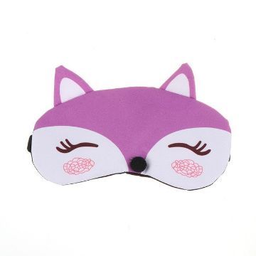 Purple Cute Fox 3D Sleep Mask - Travel Sleeping Cover & Ice Mask - 1