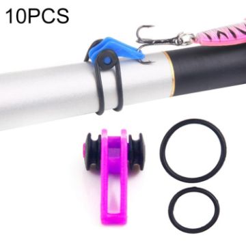 Purple Plastic Fishing Hook Keeper - 10 PCS Bag for Rod & Lure Safety - 1