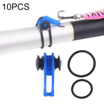 Plastic Fishing Hook Keeper - 10 PCS Bag for Rods & Lures (Blue) - 1