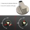 Universal Metal Rotary Switch Knobs for Gas Stove - 2 PCS, 6mm Shaft - 3