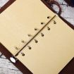 Vintage Pirate Anchors PU Leather Spiral Notebook Diary, Size L, Blue - 5