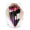Marble Pattern Pencil Cases - Large Capacity PU Leather Bag (Black) - 2