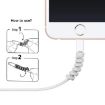 Silicone Data Cable Protective Cover - 4pcs Spiral Style (Black) - 4