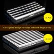 Copper Corrugated Double-Gun Cigarette Case, Holds 20, Silver Finish - 2