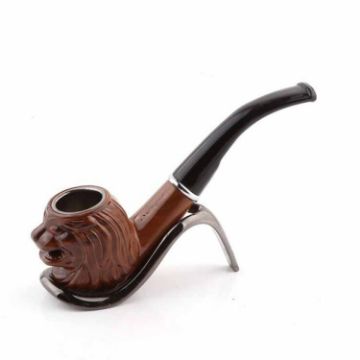 Lion Head-Shaped Portable Cigarette & Cigar Mouthpiece Pipe - 1