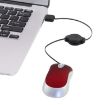 Retractable USB Mini Computer Mouse - 1600 DPI Optical Ergonomic (Silver) - 3
