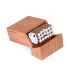 Carbonized Bamboo Creative Wooden Cigarette Case with Magnet Clamshell - 2