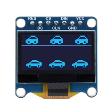 Waveshare 0.96" OLED Display, 12864 Resolution, SPI/I2C (E Blue) - 1