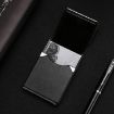 Black PU Cigarette Pack Business Card Holder - Unisex Thin Case - 3