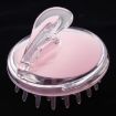 5pcs Red Silicone PVC Hand-held Head Massage Brush for Household Use - 2
