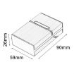 Silver Aluminum Cigar Cigarette Case Tobacco Holder Pocket Box Set - 6