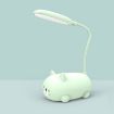 LED Eye Protection Reading Lamp - Cartoon Cat Design, USB Rechargeable (Green) - 2
