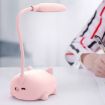 LED Eye Protection Reading Lamp - Cartoon Cat Design, USB Rechargeable (Green) - 5