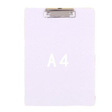 A4 White File Board Folder - Student Writing & Menu Paper Clip Holder - 1