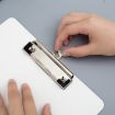 A4 White File Board Folder - Student Writing & Menu Paper Clip Holder - 3