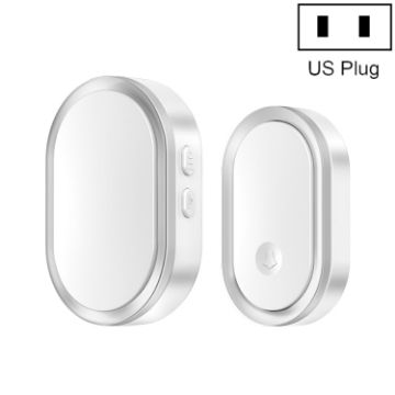 CACAZI A99 Smart Remote Doorbell & Elderly Pager, US Plug, Silver - 1