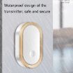 CACAZI A99 Smart Remote Doorbell & Elderly Pager, UK Plug - Golden - 7