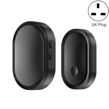 CACAZI A99 Smart Remote Doorbell & Elderly Pager, UK Plug - Black - 1