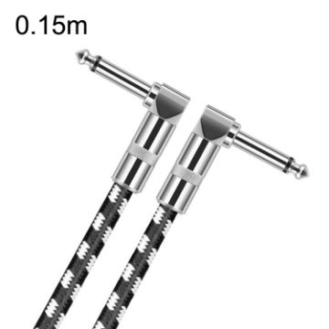 6.35mm Guitar Cable 0.15m TS Elbow Head Oxygen-Free Copper Core 2-Core - 1