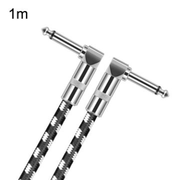 1m Guitar Cable 6.35mm TS Elbow Head Oxygen-Free Copper Core 2-Core - 1
