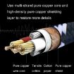 0.5m Guitar Cable 6.35mm TS Straight + Elbow Oxygen-Free Copper Core - 6