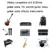 1m Guitar Cable 6.35mm TS Oxygen-Free Copper Core with Elbow & Straight Head - 9