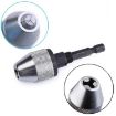 Hex Shank Mini Drill Chuck 0.3-6.5mm Three Jaw Power Tool Black Model B - 4