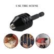 Hex Shank Mini Drill Chuck 0.3-6.5mm Three Jaw Power Tool Black Model B - 7
