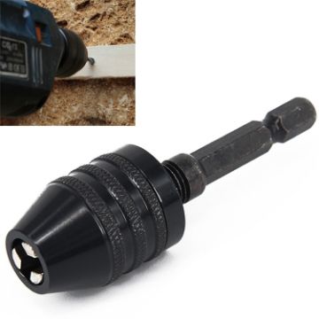 Hex Shank Mini Drill Chuck 0.3-3.6mm Three Jaw Power Tool Conversion - 1