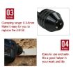 Hex Shank Mini Drill Chuck 3mm Round Jaw Power Tool Conversion 0.3-3.4mm - 6