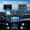 Mini USB Wired to Wireless CarPlay/Android Auto Adapter - Silver - 5