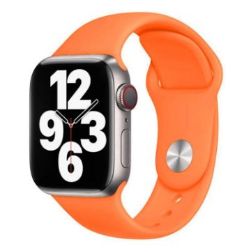 Orange Silicone Sports Watch Band for Apple Watch 42mm/41mm/40mm/38mm - 1