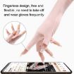 Ladies Half Finger Ice Silk Sunscreen Gloves, Linked Finger, Gray - 5