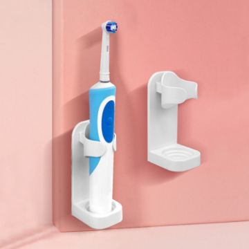 Universal Electric Toothbrush Holder Bathroom Storage Rack - White - 1