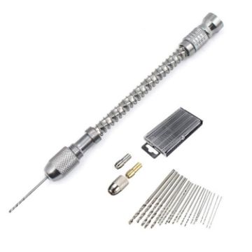 HIAIM Punch Semi-Automatic Hand Drill Set with 20 Twist Drill Bits - 1
